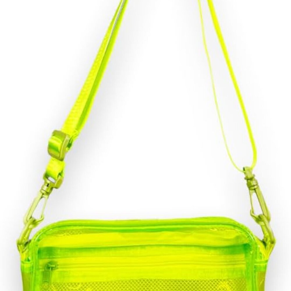 Double Eyelet Zippered Clear Crossbody Bag | Fashion-Forward Festival Companion